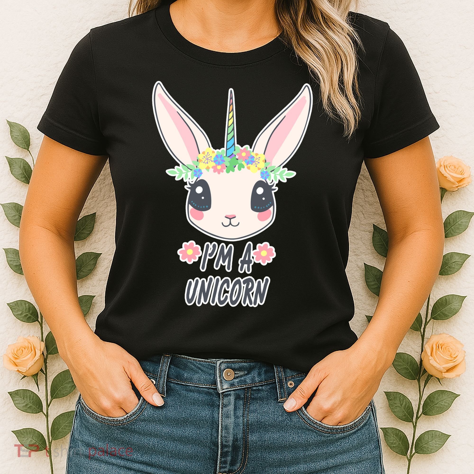 I'm A Unicorn Easter Bunny Funny Cute Women's T-Shirt