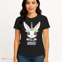 I'm A Unicorn Easter Bunny Funny Cute Women's T-Shirt thumb 4