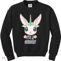 I'm A Unicorn Easter Bunny Funny Cute Kids Sweatshirt thumb 0