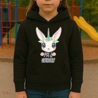 I'm A Unicorn Easter Bunny Funny Cute Kids Hoodie thumb 3