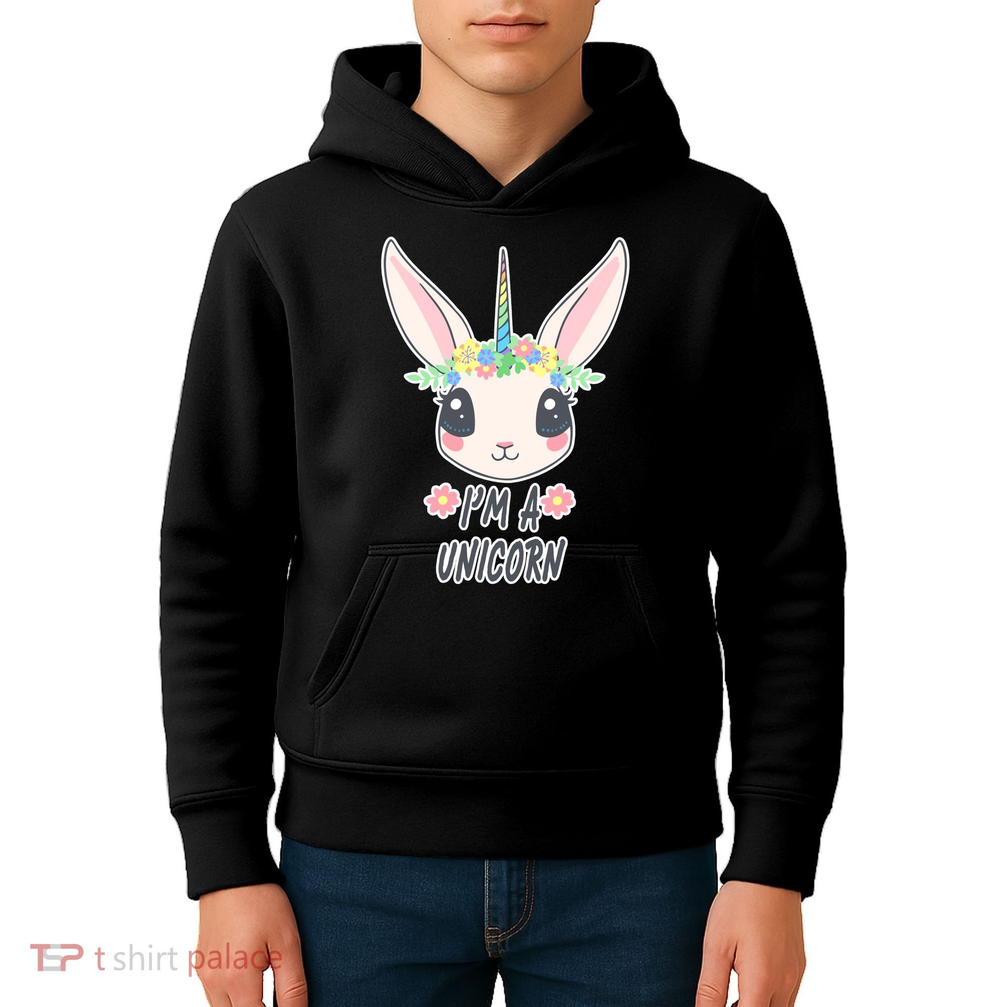 I'm A Unicorn Easter Bunny Funny Cute Kids Hoodie