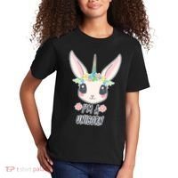 I'm A Unicorn Easter Bunny Funny Cute Kids T-Shirt thumb 2