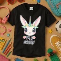 I'm A Unicorn Easter Bunny Funny Cute Kids T-Shirt thumb 3