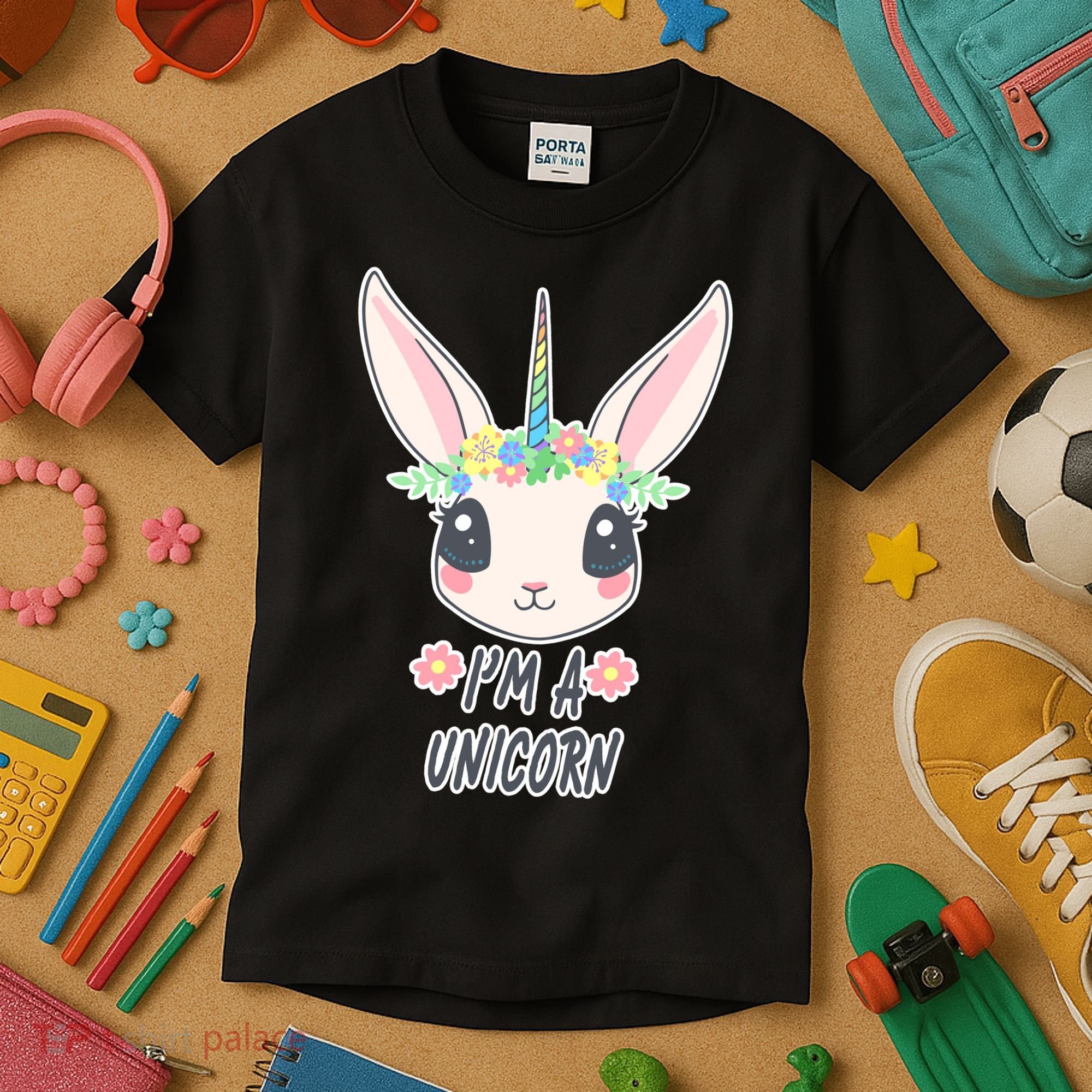 I'm A Unicorn Easter Bunny Funny Cute Kids T-Shirt