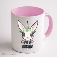 I'm A Unicorn Easter Bunny Funny Cute Coffee Mug thumb 1