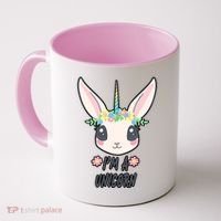 I'm A Unicorn Easter Bunny Funny Cute Coffee Mug thumb 0