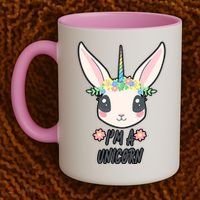 I'm A Unicorn Easter Bunny Funny Cute Coffee Mug thumb 2