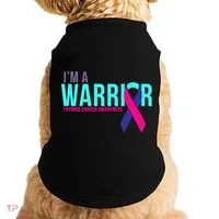 I'm a Warrior Thyroid Cancer Awareness Doggie Tank thumb 0