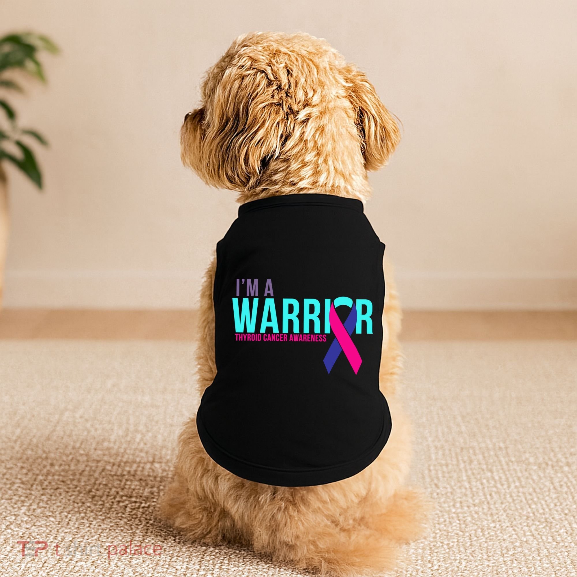 I'm a Warrior Thyroid Cancer Awareness Doggie Tank