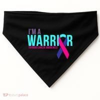 I'm a Warrior Thyroid Cancer Awareness USA-Made Doggie Bandana thumb 0