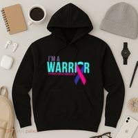 I'm a Warrior Thyroid Cancer Awareness Hoodie thumb 3