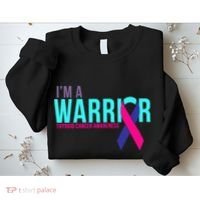 I'm a Warrior Thyroid Cancer Awareness Sweatshirt thumb 2