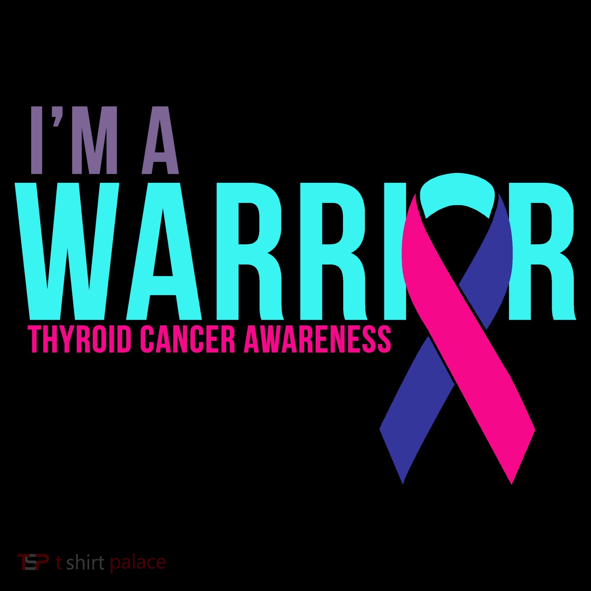 I'm a Warrior Thyroid Cancer Awareness Button