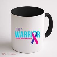 I'm a Warrior Thyroid Cancer Awareness Coffee Mug thumb 1