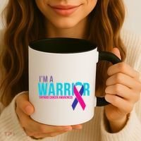 I'm a Warrior Thyroid Cancer Awareness Coffee Mug thumb 3