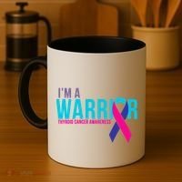 I'm a Warrior Thyroid Cancer Awareness Coffee Mug thumb 4