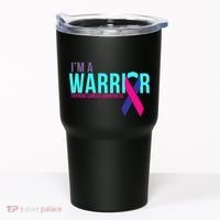 I'm a Warrior Thyroid Cancer Awareness Tumbler thumb 0