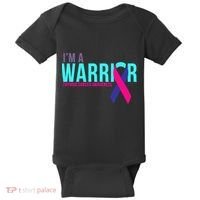 I'm a Warrior Thyroid Cancer Awareness Baby Bodysuit thumb 0