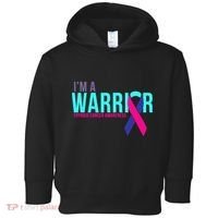 I'm a Warrior Thyroid Cancer Awareness Toddler Hoodie thumb 0