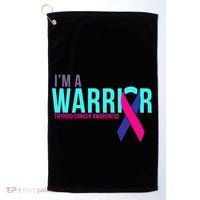 I'm a Warrior Thyroid Cancer Awareness Golf Towel thumb 0
