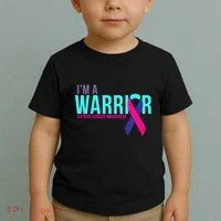 I'm a Warrior Thyroid Cancer Awareness Toddler T-Shirt thumb 2