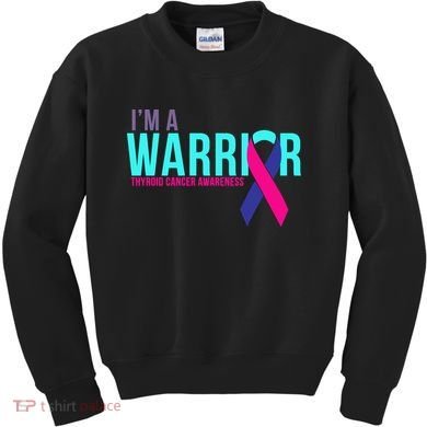 I'm a Warrior Thyroid Cancer Awareness Kids Sweatshirt