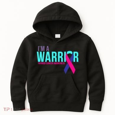 I'm a Warrior Thyroid Cancer Awareness Kids Hoodie
