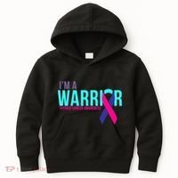 I'm a Warrior Thyroid Cancer Awareness Kids Hoodie thumb 0