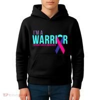 I'm a Warrior Thyroid Cancer Awareness Kids Hoodie thumb 4