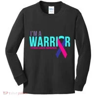 I'm a Warrior Thyroid Cancer Awareness Kids Long Sleeve Shirt thumb 0