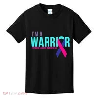 I'm a Warrior Thyroid Cancer Awareness Kids T-Shirt thumb 0