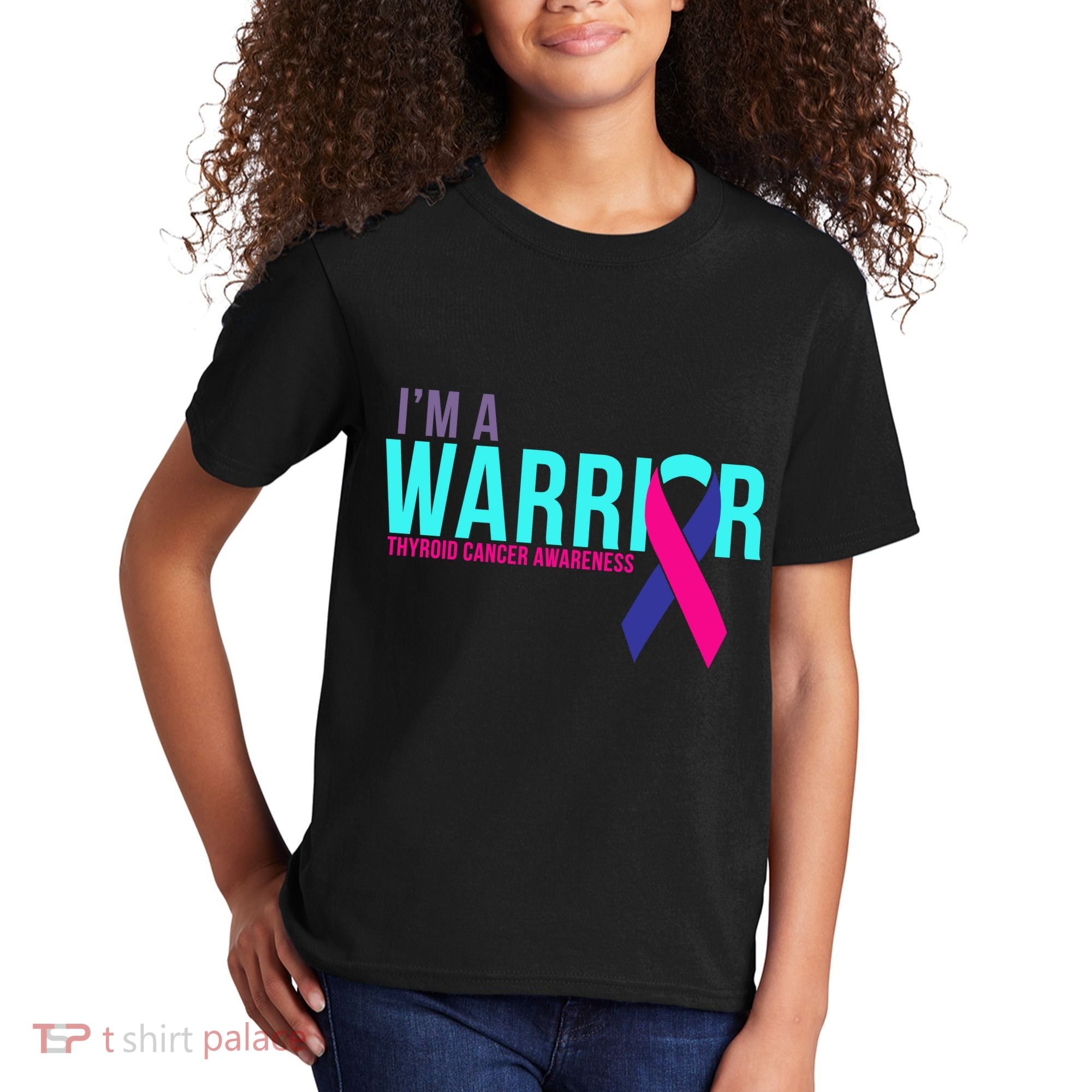 I'm a Warrior Thyroid Cancer Awareness Kids T-Shirt