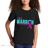 I'm a Warrior Thyroid Cancer Awareness Kids T-Shirt thumb 2