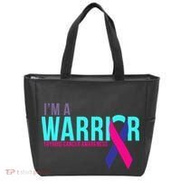 I'm a Warrior Thyroid Cancer Awareness Tote Bag thumb 0
