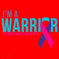 I'm a Warrior Thyroid Cancer Awareness Santa Hat thumb 1
