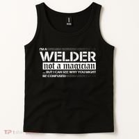 I'm A Welder Not A Magician Tank Top thumb 2