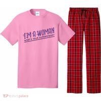 I'm A Woman What's Your Superpower Pajama Set thumb 0