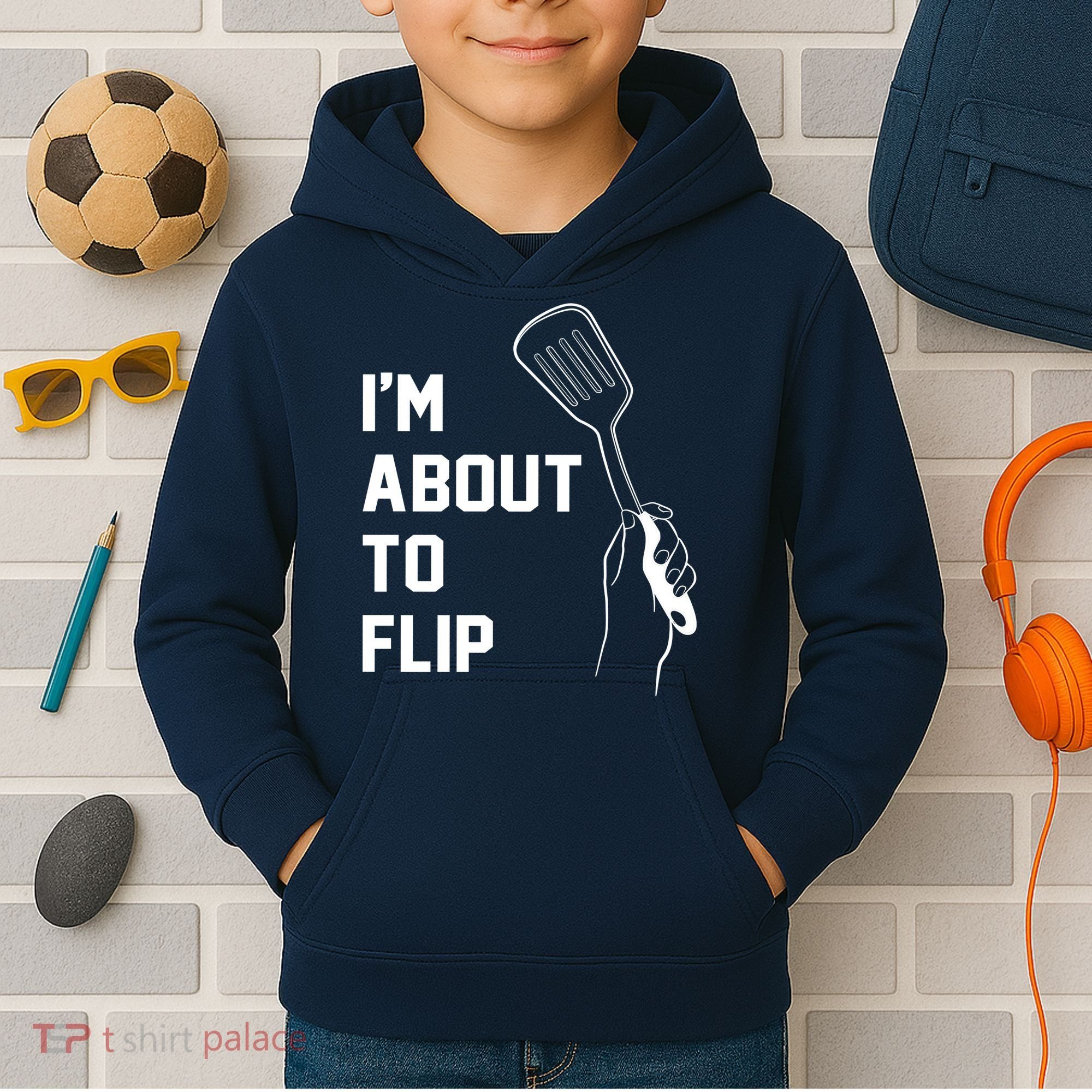 I'm About To Flip Kids Hoodie