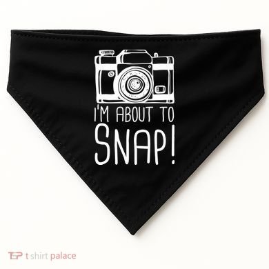 I'm About to Snap Funny Photographer Camera USA-Made Doggie Bandana