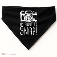 I'm About to Snap Funny Photographer Camera USA-Made Doggie Bandana thumb 0