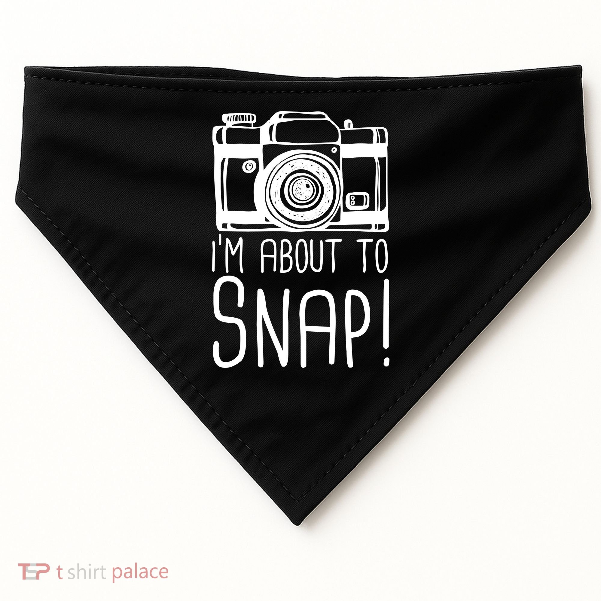 I'm About to Snap Funny Photographer Camera USA-Made Doggie Bandana