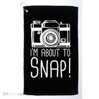 I'm About to Snap Funny Photographer Camera Golf Towel thumb 0