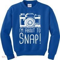 I'm About to Snap Funny Photographer Camera Kids Sweatshirt thumb 0