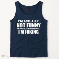 I'm Actually Not Funny I'm Just Really Mean Tank Top thumb 2