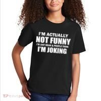 I'm Actually Not Funny I'm Just Really Mean Kids T-Shirt thumb 2