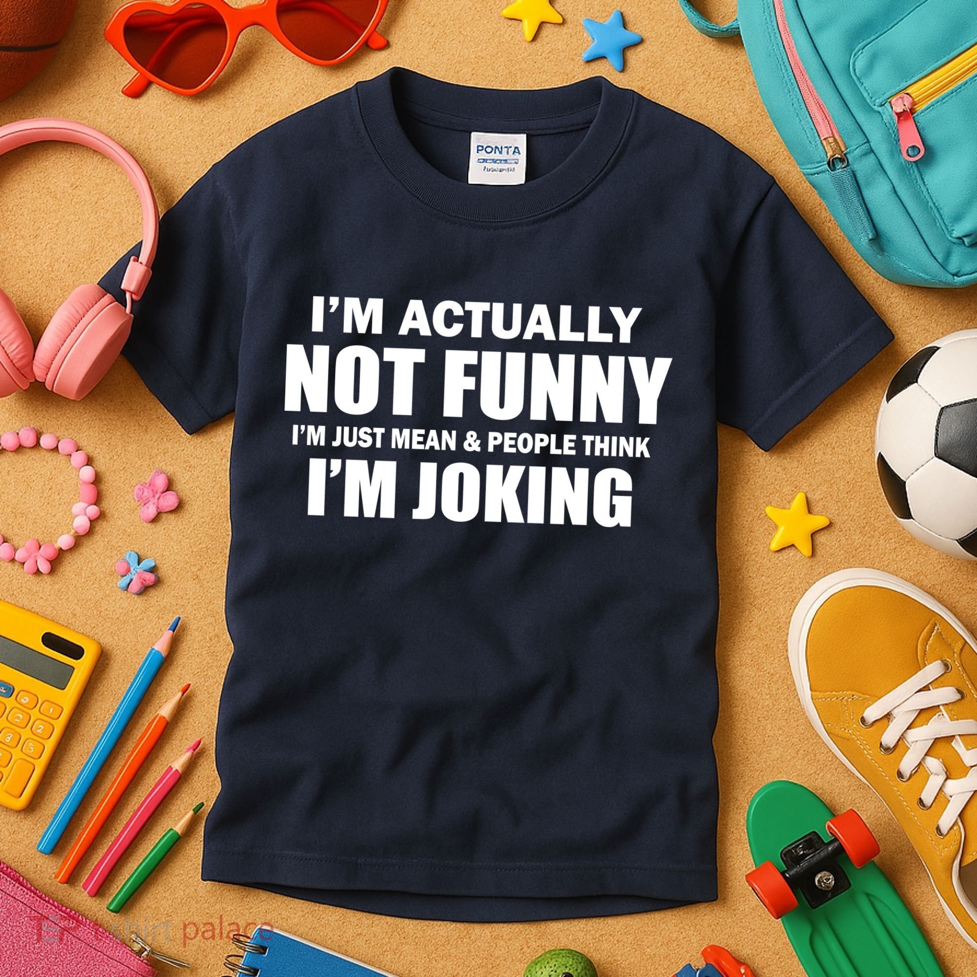 I'm Actually Not Funny I'm Just Really Mean Kids T-Shirt