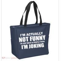 I'm Actually Not Funny I'm Just Really Mean Tote Bag thumb 2