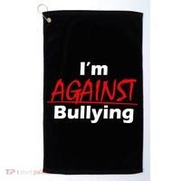 I'm Against Bulling Golf Towel thumb 0