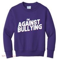 I'm Against Bullying Spirit Day Kids Sweatshirt thumb 0