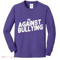 I'm Against Bullying Spirit Day Kids Long Sleeve Shirt thumb 0